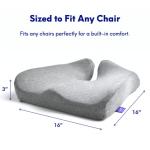 Pressure Relief Memory Foam Seat Cushion - Light Grey