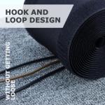 Black Floor Cord Cover - 6” W x 10’ L