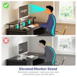 Huuger 47" LED Gaming Desk with 4 Drawers