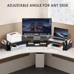 OPNICE Dual Monitor Stand with Drawer and Pen Holders