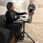 Portable Adjustable Tripod Desk for Laptops & More