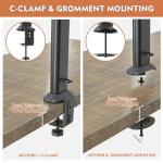 HEMUDU Adjustable Desk Monitor Arm Mount - Black
