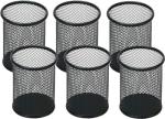 Black Mesh Metal Pen Organizer - 6 Pack