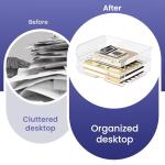 Clear Stackable A4 Letter Tray Set