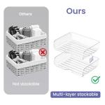 Clear Stackable A4 Letter Tray Set