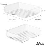 Clear Stackable A4 Letter Tray Set