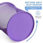 Purple Mesh Desk Pen Holder and Organizer