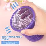 Purple Mesh Desk Pen Holder and Organizer