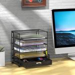 5-Tier Document File Tray with Drawer and Pen Holder