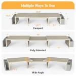 Dual Monitor Stand Riser with Drawer - Maple