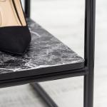 IRIS USA Freestanding Clothing Rack with Wood Shelf