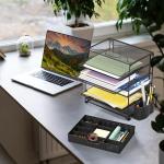 5-Tier Document File Tray with Drawer and Pen Holder