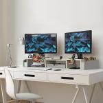 Dual Monitor Stand Riser with Drawer - Maple