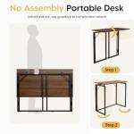 Compact 31.5" Folding Desk for Small Spaces
