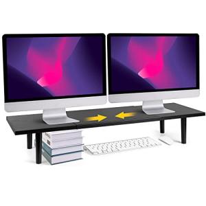 Dual Monitor Stand Riser for Desk Adjustable 32-40 Inch