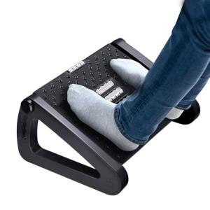 Adjustable Under Desk Foot Rest with Massage Rollers