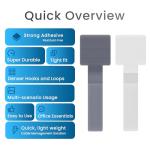 Self-Adhesive Cable Ties and Organizers, 40 Pcs