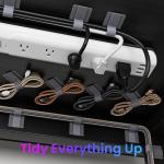 Self-Adhesive Cable Ties and Organizers, 40 Pcs