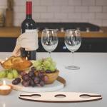 Bamboo Wine Rack with Glass Holder Display