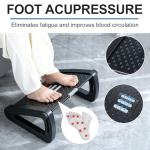 Adjustable Under Desk Foot Rest with Massage Rollers