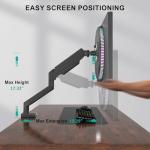 WALI Adjustable Gas Spring Monitor Arm for 34" Screens
