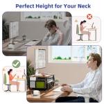 Wooden Desk Organizer with Monitor Stand and Drawer