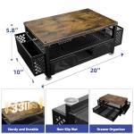 Wooden Desk Organizer with Monitor Stand and Drawer