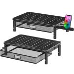 Zimilar Adjustable Monitor Stands with Storage Drawer