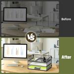 Daltack 3-Tier Mesh Paper Organizer with Handle