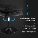 Adjustable PU Foot Rest Ottoman for Desk Comfort