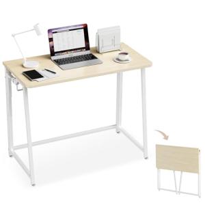 Compact Oak Folding Desk for Small Spaces