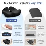 Ergonomic Memory Foam Seat Cushion for Pain Relief