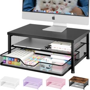 OPNICE Monitor Stand with Drawer and Organizer