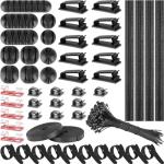 Cable Management Kit with Sleeves and Clips