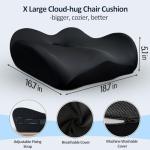 Large Memory Foam Seat Cushion for Office Chairs