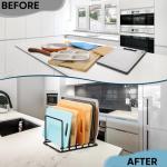 Cutting Board and Tray Organizer Rack - 2-Pack