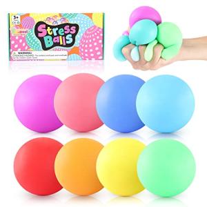 8-Pack Slow Rising Stress Balls for Relaxation