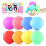8-Pack Slow Rising Stress Balls for Relaxation