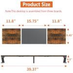 Dual Monitor Stand with Storage - Wood & Steel