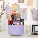 360 Rotating Purple Desk Organizer with 5 Slots
