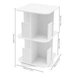 Compact 2-Tier Rotating Bookshelf for Corners