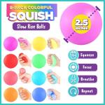 8-Pack Slow Rising Stress Balls for Relaxation