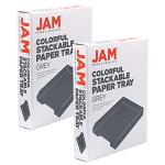 Grey Stackable Paper Trays - Organize Your Desk