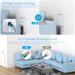 10ft Long Power Strip with USB C Ports