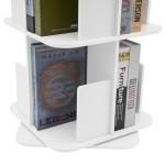 Compact 2-Tier Rotating Bookshelf for Corners