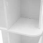 Compact 2-Tier Rotating Bookshelf for Corners