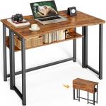 Huuger 31.5 Inch Foldable Desk with Storage