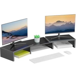 OUTIOE Dual Monitor Desk Stand for Home Office