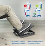Adjustable Under Desk Footrest with Massage Rollers