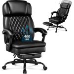 Sturdy Ergonomic Office Chair with Footrest